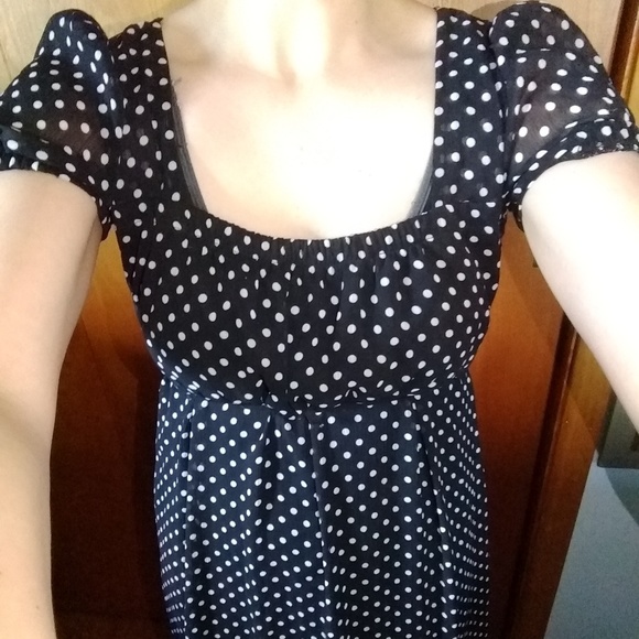 Merona Dresses & Skirts - Black and White Polka Dot Dress